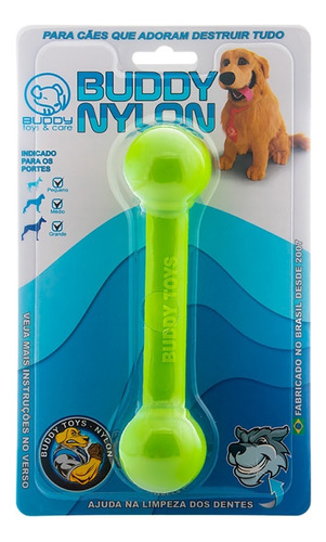 Brinquedo Pet Mordedor Resistente Nylon Halteres Buddy Toys