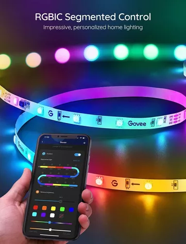 Govee RGBIC LED Strip Lights, 65.6ft Color Changing LED H6147 Music Mode