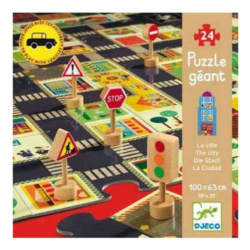 Puzzle Pop To Play Djeco En La Ciudad- 24 Piezas