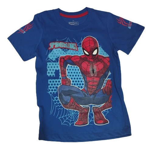 Franela Relieve Spiderman Azul 