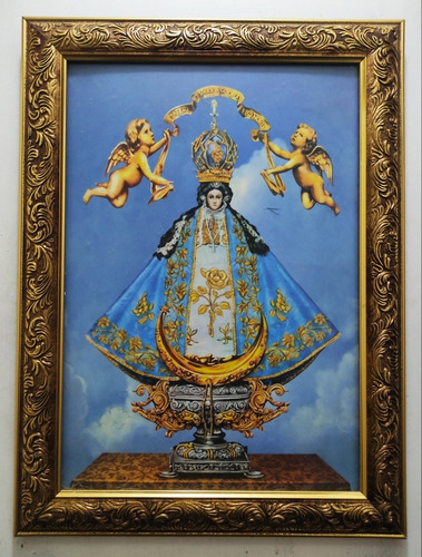 Virgen De San Juan De Los Lagos Y N Marco Dorado A 47 X 35 C