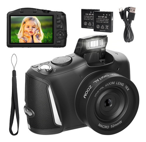 Camara Digital 4k Enfoque Automatico Vlogging 48 Mp Para 16x