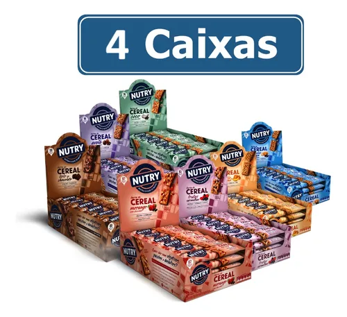 comprar Kit 4 Caixas Barra De Cereais Nutry C\u002F24 Unidades - Atacado
