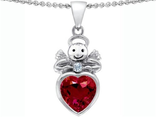 Plata De Ley Star K Love Angel Colgante Con Corazon De 10 Mm