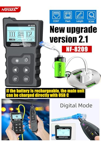 Probador De Cables De Red Nf-8209 Con Poe, Rastreador De Lne