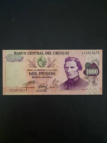 comprar Cédula Estrangeira Antiga Do Uruguay Mil Pesos Fe Linda 