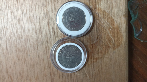 2 Monedas De Coleccion De Díez Pesos De Hidalgo (Usado)