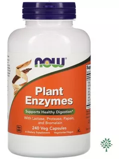 Plant Enzymes 240 cápsulas de enzimas digestivas | Now Foods