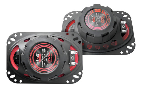 Bocinas Para Auto 4x6 Fibra Carbono 2 Vías Soundstream Color Rojo