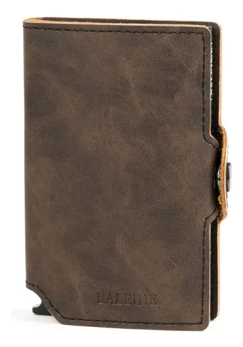 Billetera Para Tarjeta De Debito Y Crédito Con Broche Deep Brown