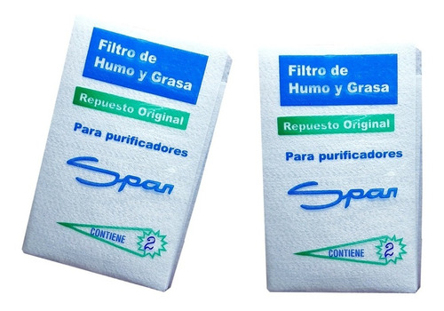 Filtro De Grasa Para Extractor Purificador Spar 4 Unidades