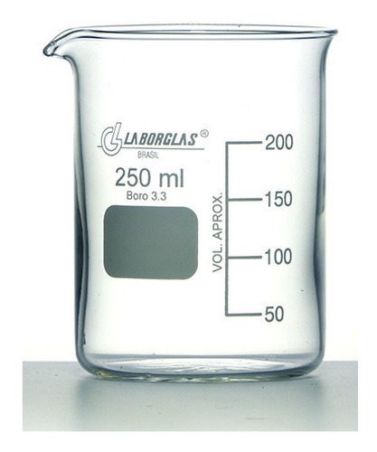 Imagem 1 de 4 de Copo Becker 50ml De Vidro Forma Baixa Bequer