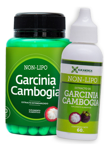 1 Garcinia Cambogia 60 Caps + 1 Extracto Garcinia 60 Ml 