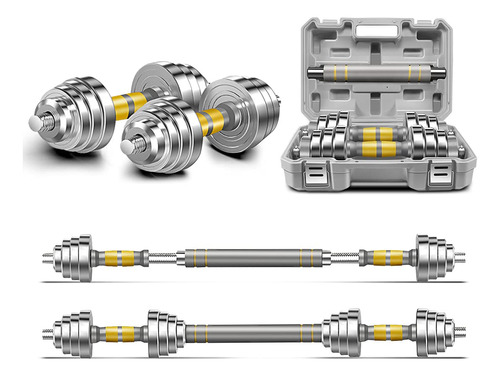 Phoero Juego Mancuerna Ajustabl Pesa 44 Libra Barra 3 1 Par