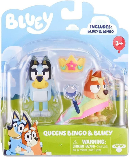 Figura Bluey Y Queens Bingo Con Accesorios - Moose Premium