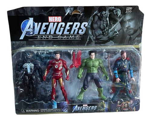 Blister Avengers X4 Muñecos Articulados + Accesorios Venom