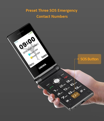 Aplicável A Pulsador Plegable Uniwa X28 Big Pulsador Senior Gsm Dual Sim