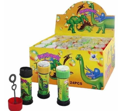 Pack De 24 Burbujeros  Diseño Dinosaurios Ideal Para Piñatas