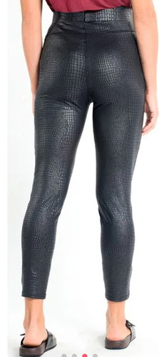 Calza Leggins Caffarena Skinny Efecto Cuero 