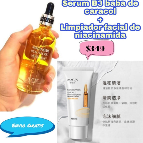 Serum Baba De Caracol Niacinamida V B3 Antibiotico Facial