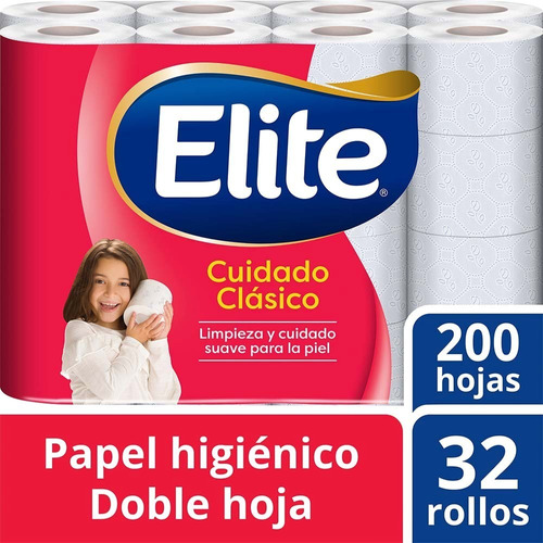 Papel Higiénico Elite Color 32 Rollos De 200 Hojas Dobles