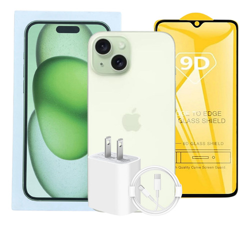 Apple Iphone 15 Plus (128 Gb) - Verde Bandeja Sim Con Caja Original Verde Claro (Reacondicionado)