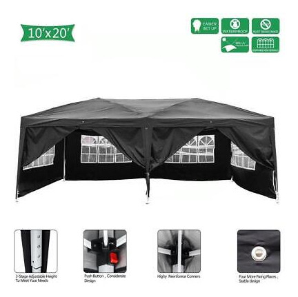 10'x 20' Ez Pop Up Gazebo Waterproof Canopy Tent Party M Vva
