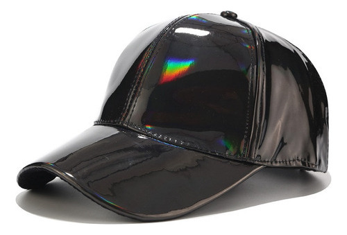Gorra De Béisbol Holográfica Brillante Ajustable Rainbow Ref