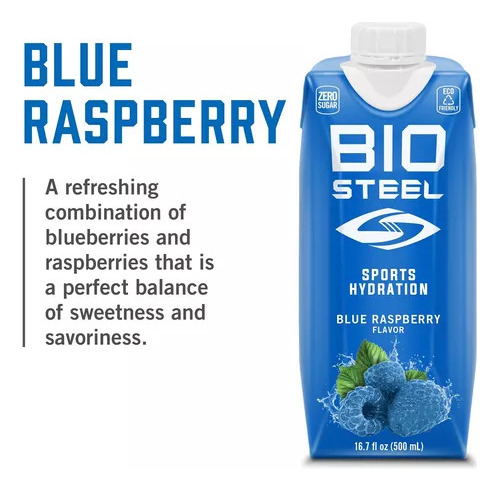 Biosteel Bebida Hidratante 12 Pack 500ml / Blue Raspberry
