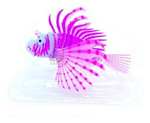 Enfeite Lionfish Peixe Maxxi Decoração Aquários Roxo 15110r