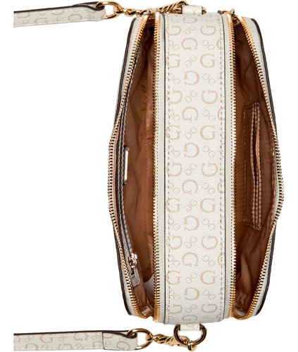 Bolsa Guess Factory Sg947912-whi Acabado de los herrajes Níquel Color Blanco Correa de hombro Blanco Diseño de la tela Lisa
