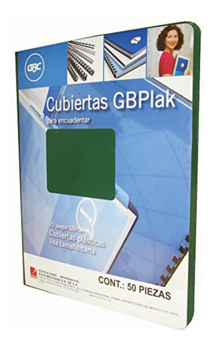 Gbc P3546 Cubierta Para Encuadernar, Liso, Color Verde