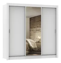 Comprar Ropero 3 Puertas Corredizas 2 Cajones C\u002Fespejo Roma Blanco