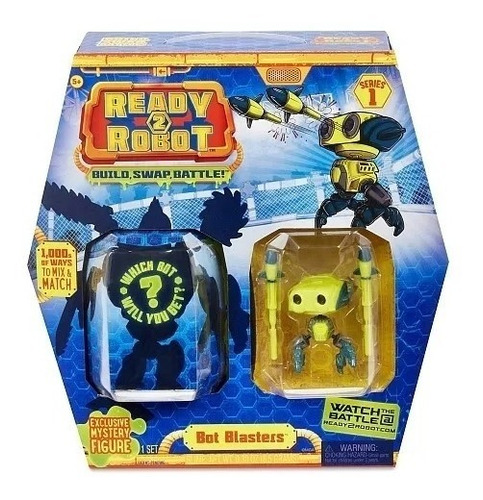 Ready 2- Robô Blasters Com Slime Robô Amarelo Candide 2201