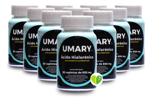 Kit De 10 Frascos De Ácido Hialurónico Umary - 30 Tabletas