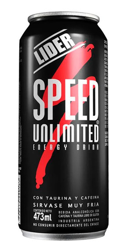 Lata Speed 473ml Bebida Energizante Funda X 6 Unidades