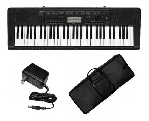 Combo Teclado Casio Ctk 3500 + Funda + Fuente 61 Teclas