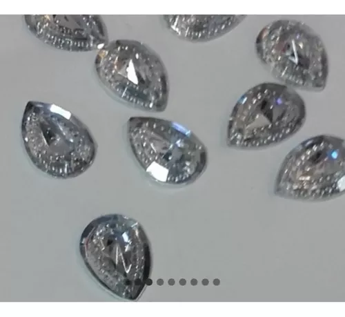 Lágrima de Cristal para Coser Color Transparente - Sapphire Strass