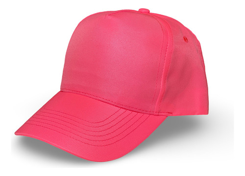 Gorra Tela Baseball Fluo Colores Cotillon Color Rosa