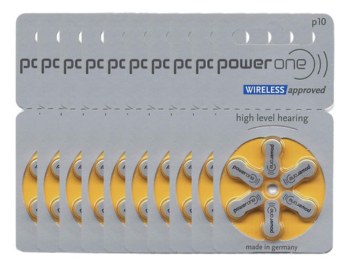 Powerone - Bateria Para Audifonos Tamaño 10 Pr70 60 Ba