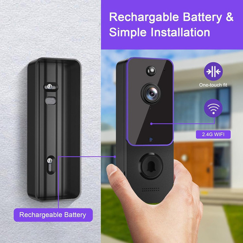 Cámara Ring Doorbell, Videoportero Inalámbrico Para Exterior