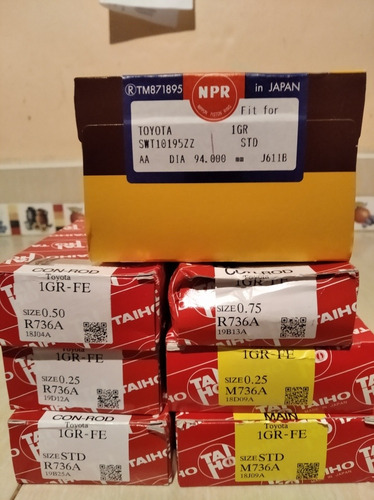 Conchas Bancada Std 0.10 0.20 0.30 0.40 Toyota 1gr 4.0