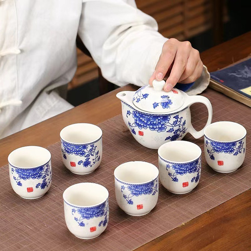 Imagen 4 de 10 de Juego De Té Chino: 1 Tetera + 6 Tazas