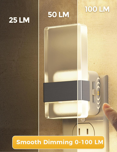 Luz Nocturna Enchufable Para Pared Con Sensor De Anochecer Y