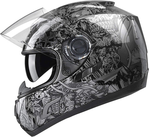 Casco Integral Gx15 Cala  Plateada Grande