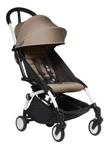 Carriola de paseo Babyzen Yoyo² +6 2020 taupe con chasis color blanco