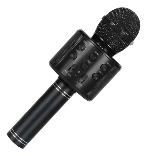 Microfone Karaoke Sem Fio Bluetooh Infantil Minimen Mixer Cor Preto