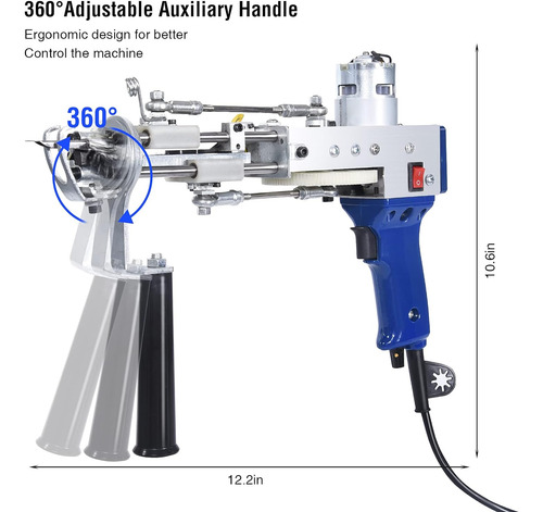 Alfombra Eléctrica 2 En 1 Tufting Gun Cut Pile And Loop Pile