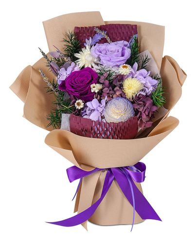Ramo De Flores Preservadas Con Flores Naturales De Larga Dur