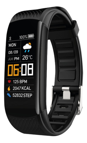 Smartwatch Smartband Soul Fit 300 Regist Pasos Presion Ritmo Caja Negro Malla Negro Bisel Negro Diseño de la malla Liso